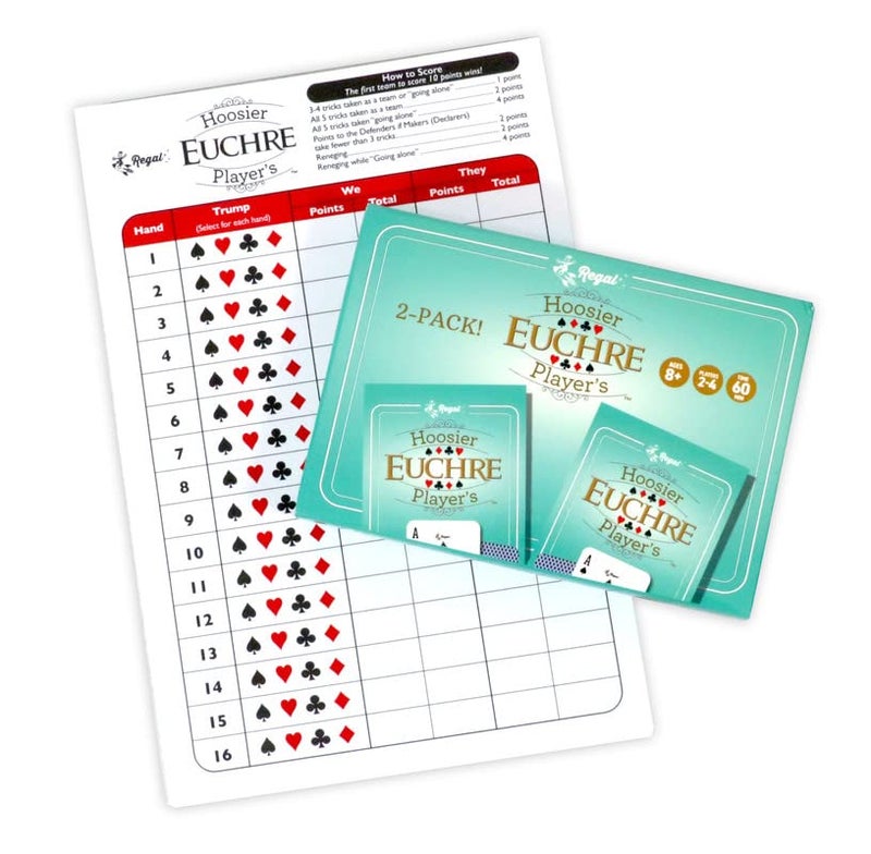 Regal Games Euchre Card Games 2 Pack - Adult Playing Card Game Set with Score Sheets - Family Fun Game Night - Ideal for 2-4 Player - Image 2