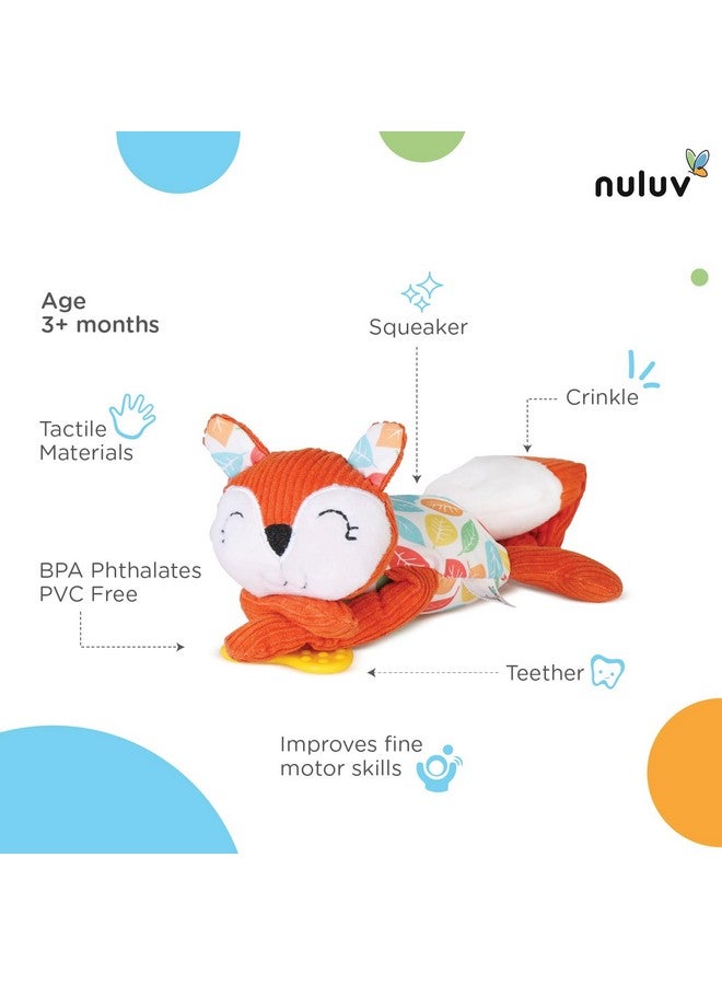 nuluv Squirrel Soft Toy - Teether, Squeaky Crinkle Squirrel Play Toy For Baby 3 Months+ - Image 2