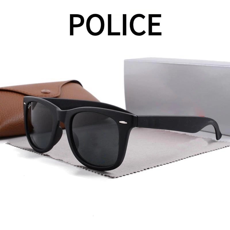 POLICE RB Cycling Sunglasses Polarized High Quality Glasses Metal High-end Sunglasses Black Frame with UV Lenses - Image 1