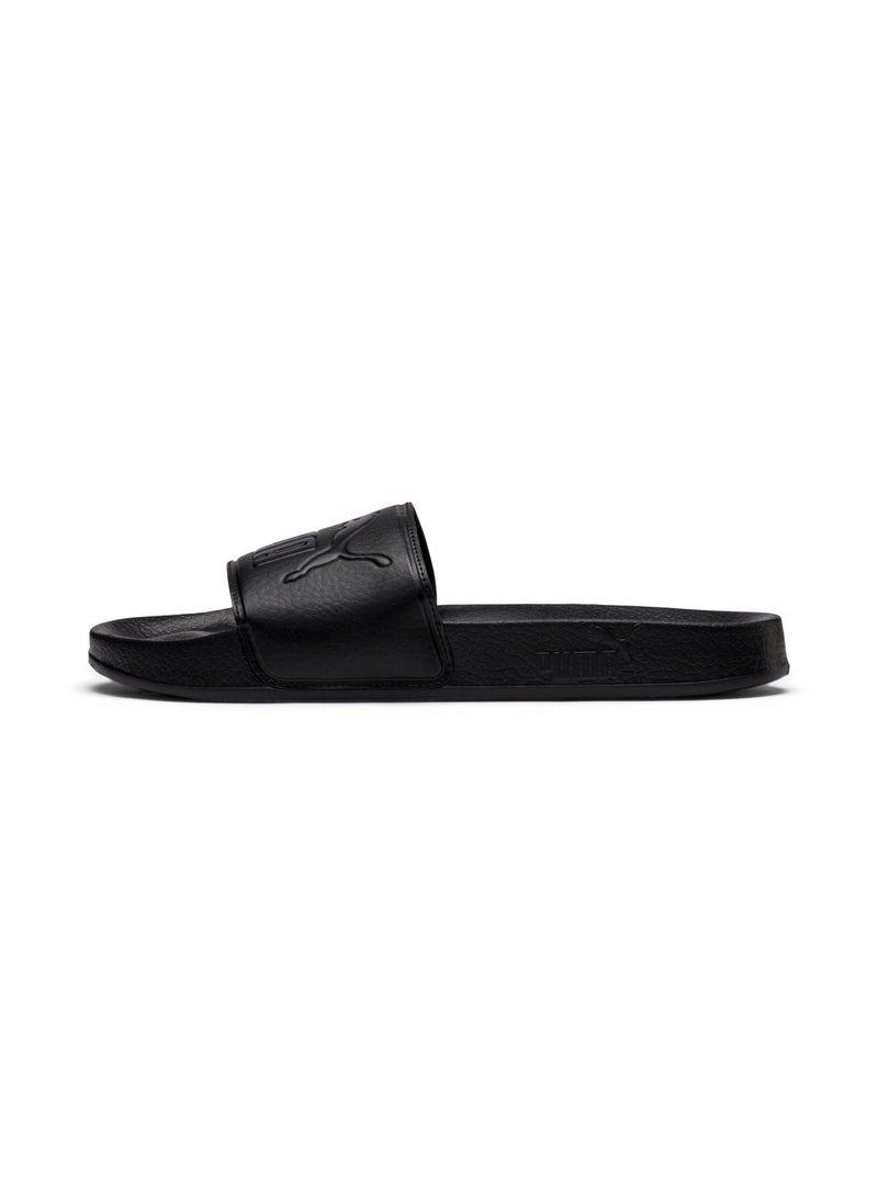 PUMA Leadcat Unisex Black Slides - Image 1