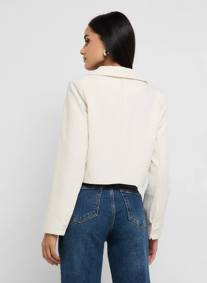 Ginger Single Breasted Cropped Jacket