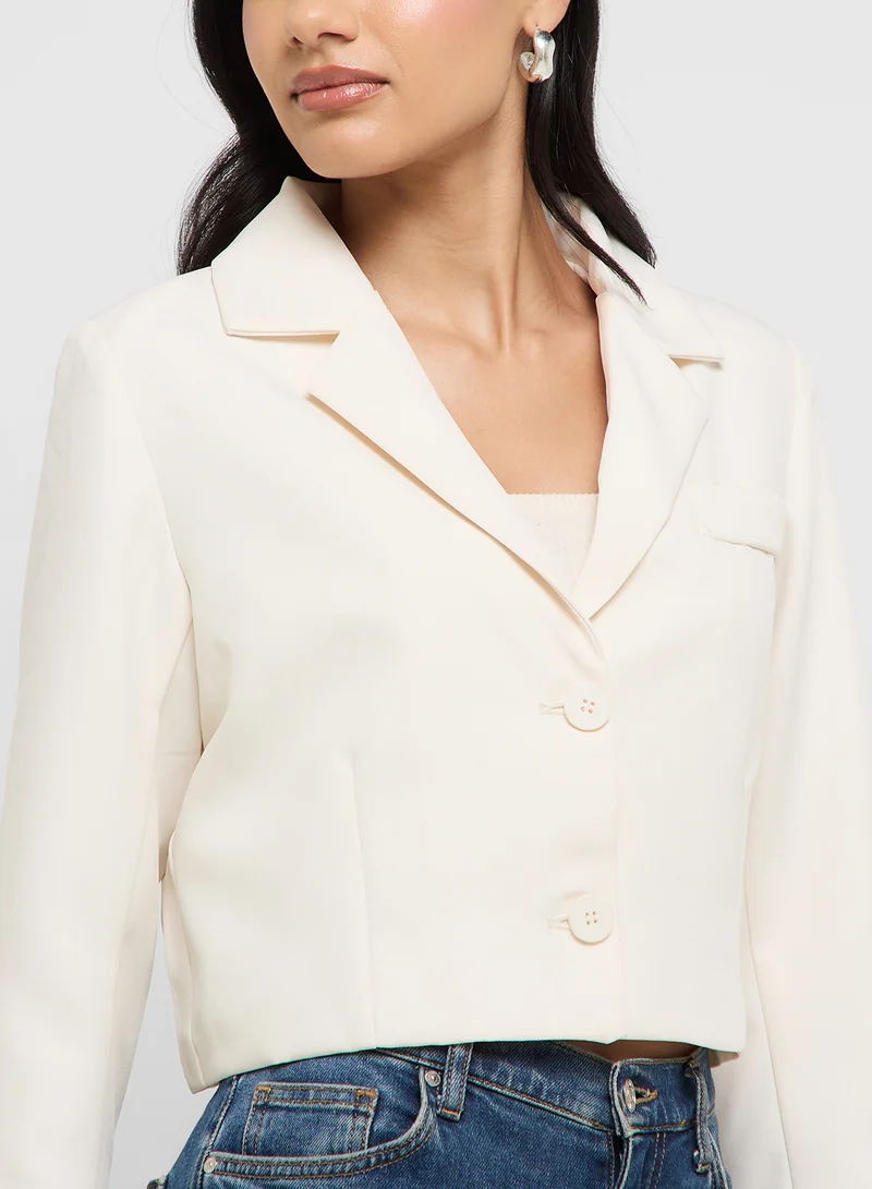 Ginger Single Breasted Cropped Jacket