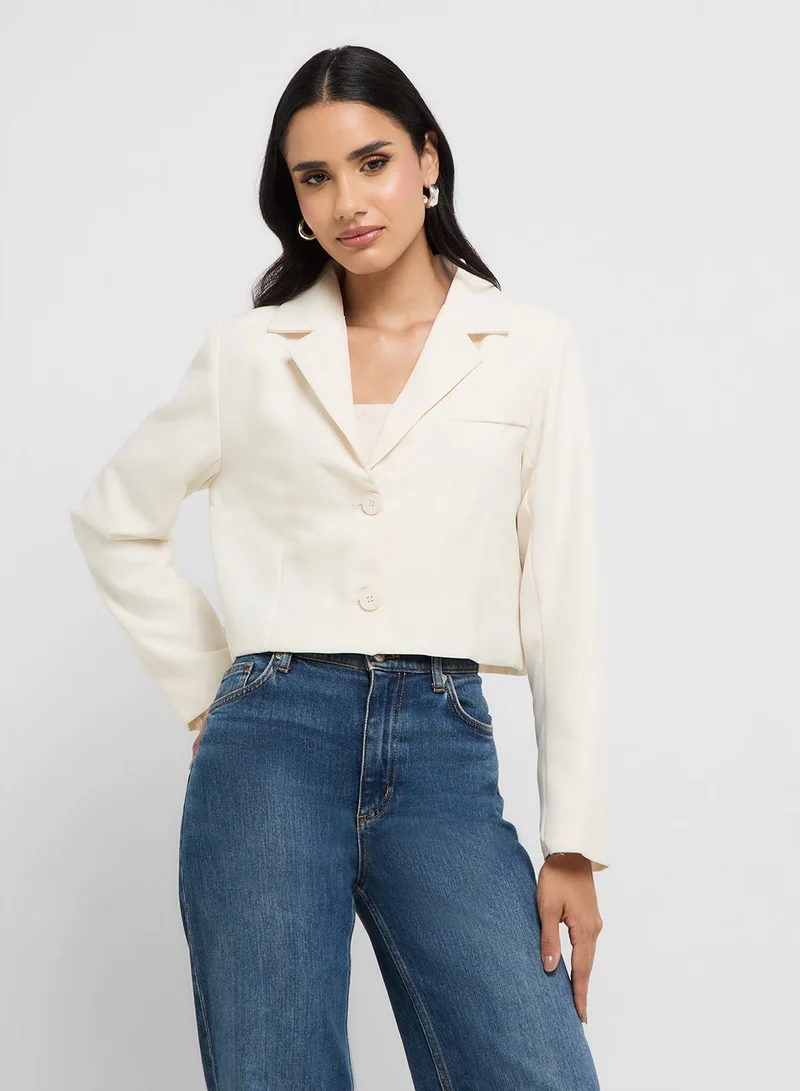 Ginger Single Breasted Cropped Jacket