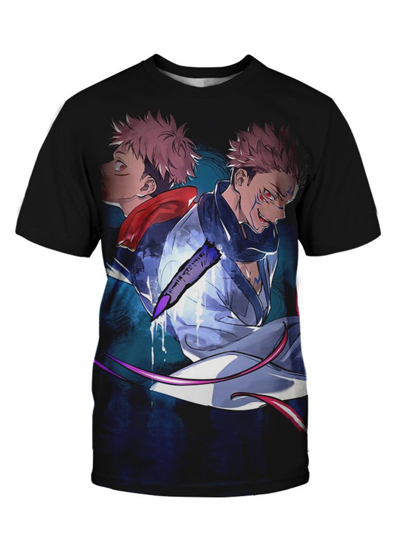Anime cartoon Jujutsu Kaisen 3D digital printing personalized breathable T-shirt - Image 1
