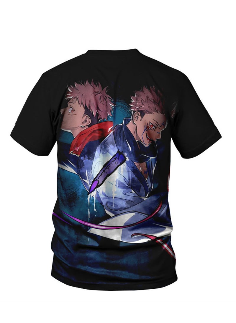 Anime cartoon Jujutsu Kaisen 3D digital printing personalized breathable T-shirt - Image 2