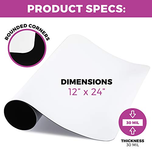 GlossyEnd Set of 2 - 24" X 12" Car Door Magnets, Flexible Signs for Vehicles, White PVC Finish, Round Corners, Strong Durable Magnetic Signs, 30 Mil Thickness - Image 2