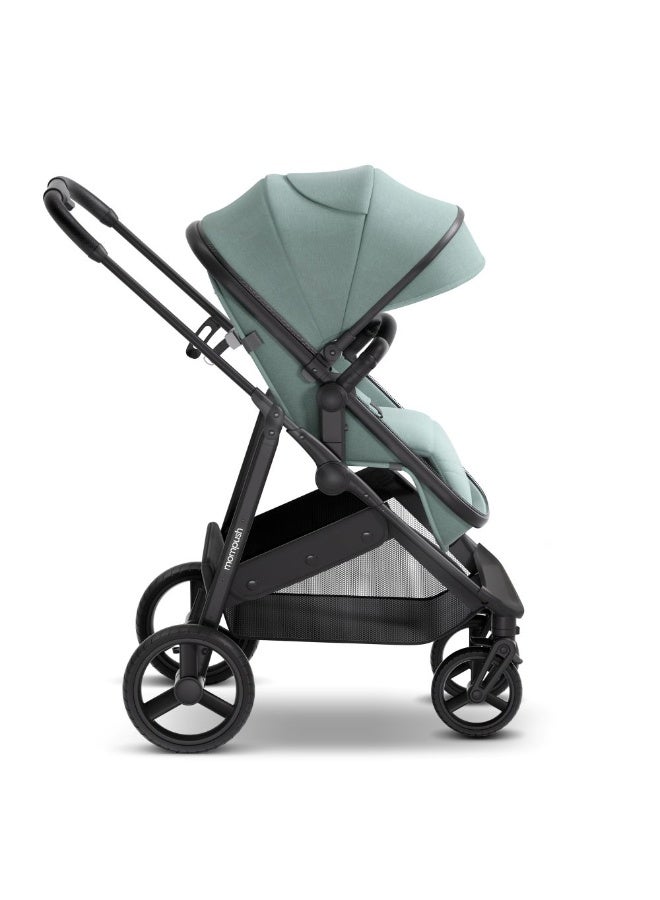 Mompush - Wiz 2 in 1 Baby Stroller with Bassinet Mode, Green, 0-3 Y - Image 3