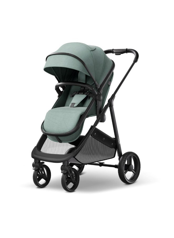 Mompush - Wiz 2 in 1 Baby Stroller with Bassinet Mode, Green, 0-3 Y - Image 1