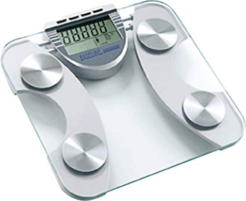 Baseline ميزان الدهون الرقمي من بيسلاين، ميزان حمام حديث من الزجاج المقسى يقيس الوزن، نسبة الدهون في الجسم، ونسبة الماء، سعة 400 رطل، الطراز 12-1190 - Image 2