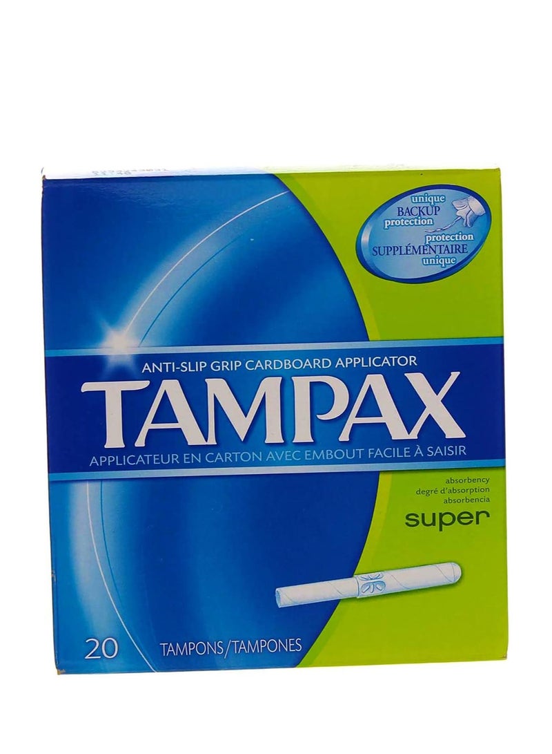 Tampax Super Tampons with Applicator 20packs