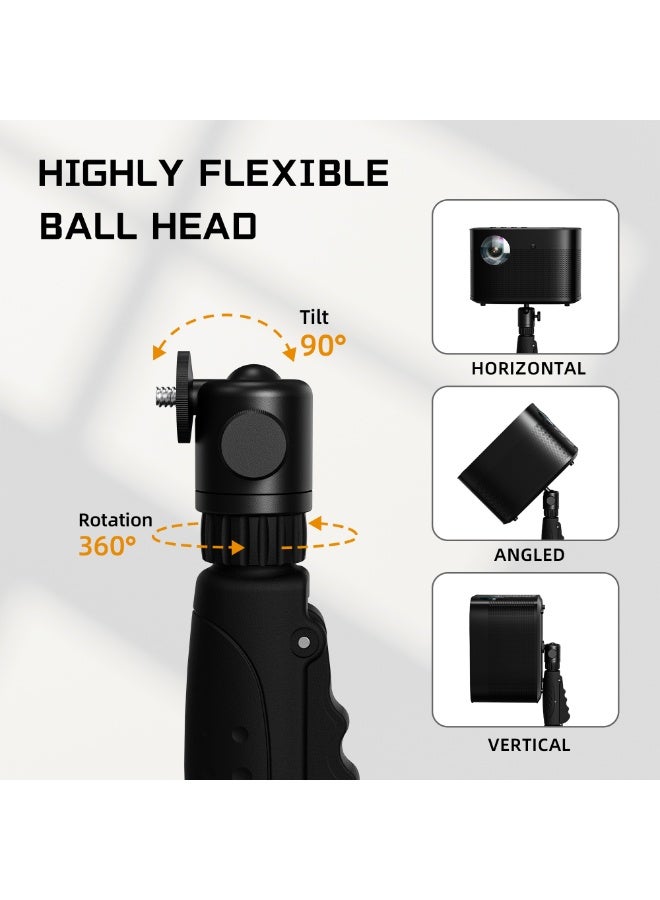 ETHU Projector Floor Stand, One-hand Height Adjustable(94-111cm) Projector Tripod with Safety Lock, Tall Projector Floor Stand Mount with Heavy-Duty Construction for Home, Stage, Office - Image 4