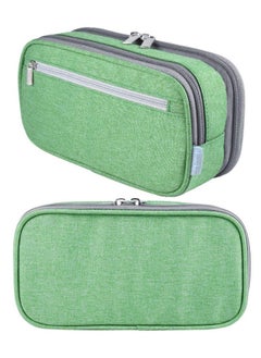 Generic Pencil Case, Large Capacity Pencil Bag Pouch Pen Case Pencil Marker Holder Stationery Organizer with Multi Zipper Compartments for Boys Girls Middle High School Adults and OfficeGreen  - Image 4