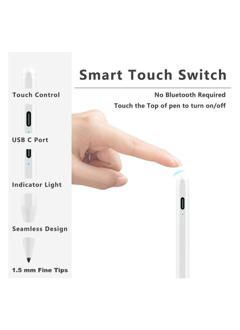 Rock Pow - Stylus Pen for iPad with Palm Rejection, Active Pencil Compatible with (2018-2022) iPad Pro 11 & 12.9 inch, iPad 9th/8th/7th/6th Gen, iPad Air 5th/4th/3rd Gen,iPad Mini 6th/5th Gen - Image 1