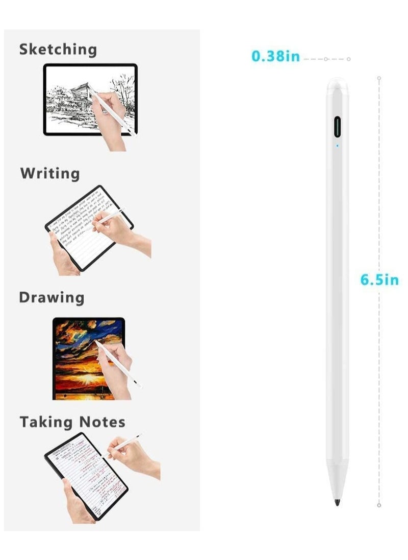 Rock Pow - Stylus Pen for iPad with Palm Rejection, Active Pencil Compatible with (2018-2022) iPad Pro 11 & 12.9 inch, iPad 9th/8th/7th/6th Gen, iPad Air 5th/4th/3rd Gen,iPad Mini 6th/5th Gen - Image 1