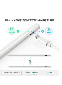 Rock Pow Stylus Pen for iPad with Palm Rejection, Active Pencil Compatible with (2018-2022) iPad Pro 11 & 12.9 inch, iPad 9th/8th/7th/6th Gen, iPad Air 5th/4th/3rd Gen,iPad Mini 6th/5th Gen  - Image 4