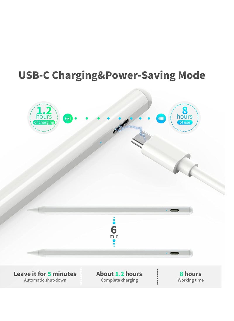 Rock Pow - Stylus Pen for iPad with Palm Rejection, Active Pencil Compatible with (2018-2022) iPad Pro 11 & 12.9 inch, iPad 9th/8th/7th/6th Gen, iPad Air 5th/4th/3rd Gen,iPad Mini 6th/5th Gen - Image 1
