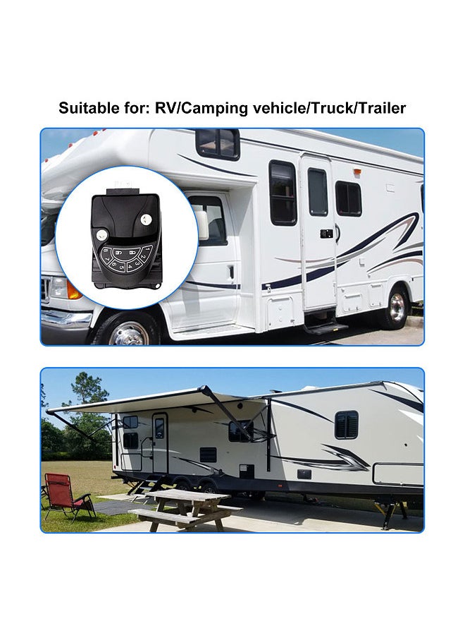Generic - RV Keyless Entry Door Lock Lock Camper Remote Control Lock Zinc Alloy Waterproof and Shockproof Travel Trailer Key Lock RV Security System with 2 Remote Keys 4 Mechanical Keys - Image 1