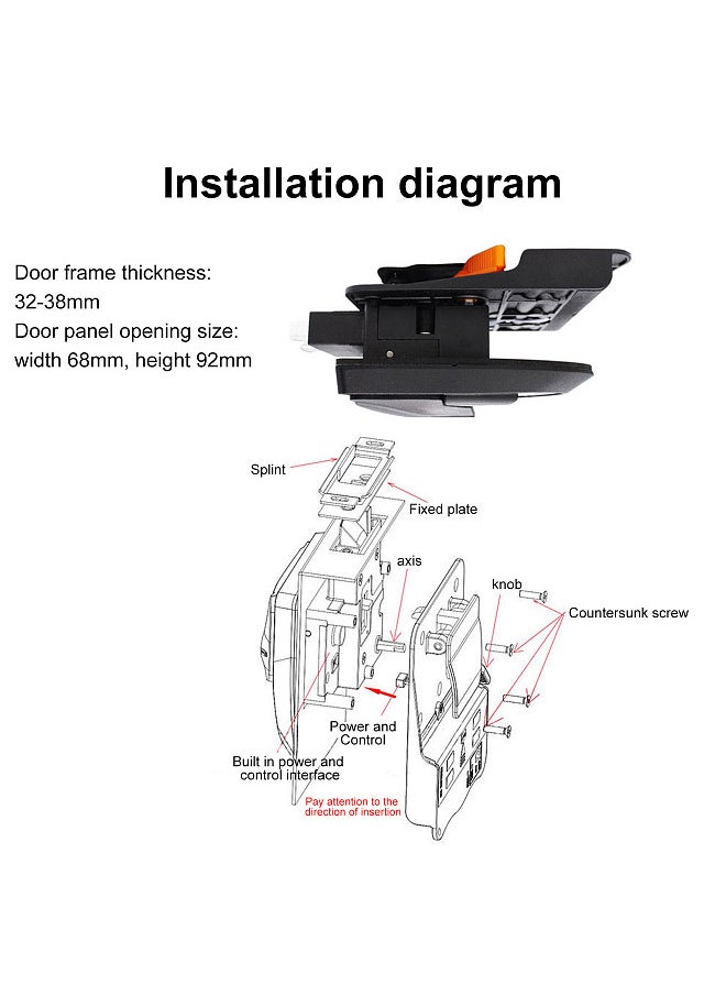 Generic - RV Keyless Entry Door Lock Lock Camper Remote Control Lock Zinc Alloy Waterproof and Shockproof Travel Trailer Key Lock RV Security System with 2 Remote Keys 4 Mechanical Keys - Image 1