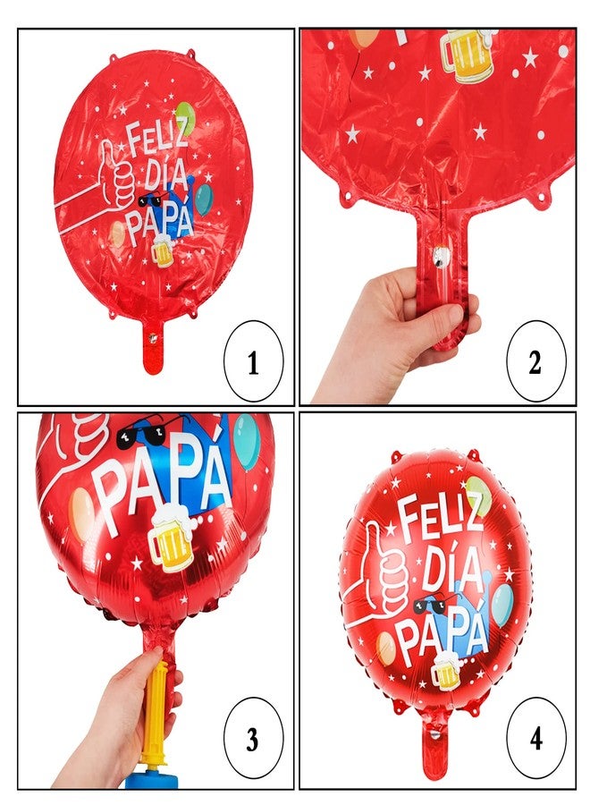 EPDPLAY 15Pcs Happy Fathers Day Balloons Party Decorations, 18 inch Feliz Dia PaPa Foil Balloons, Worlds Best Dad Balloons for Father's Day Party Birthday Decorations Supplies - Image 4