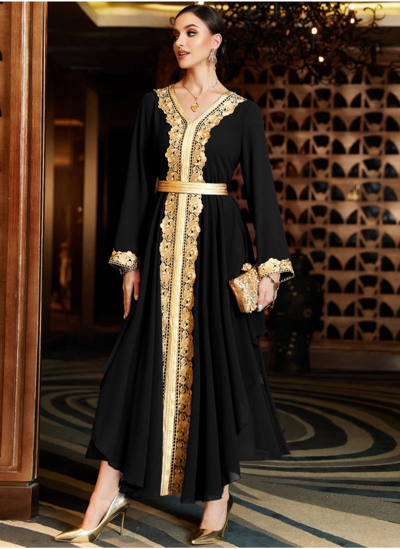 Generic - New Moroccan Dubai Kaftans Farasha Abaya Galabeya Caftan Long Gown Eid Ramada Dress Party Wear Formal Wear - Image 1