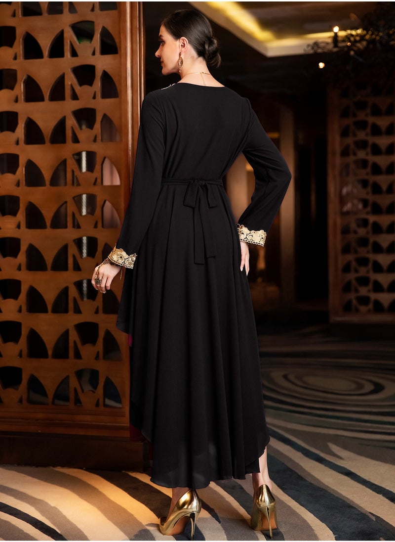 Generic - New Moroccan Dubai Kaftans Farasha Abaya Galabeya Caftan Long Gown Eid Ramada Dress Party Wear Formal Wear - Image 1