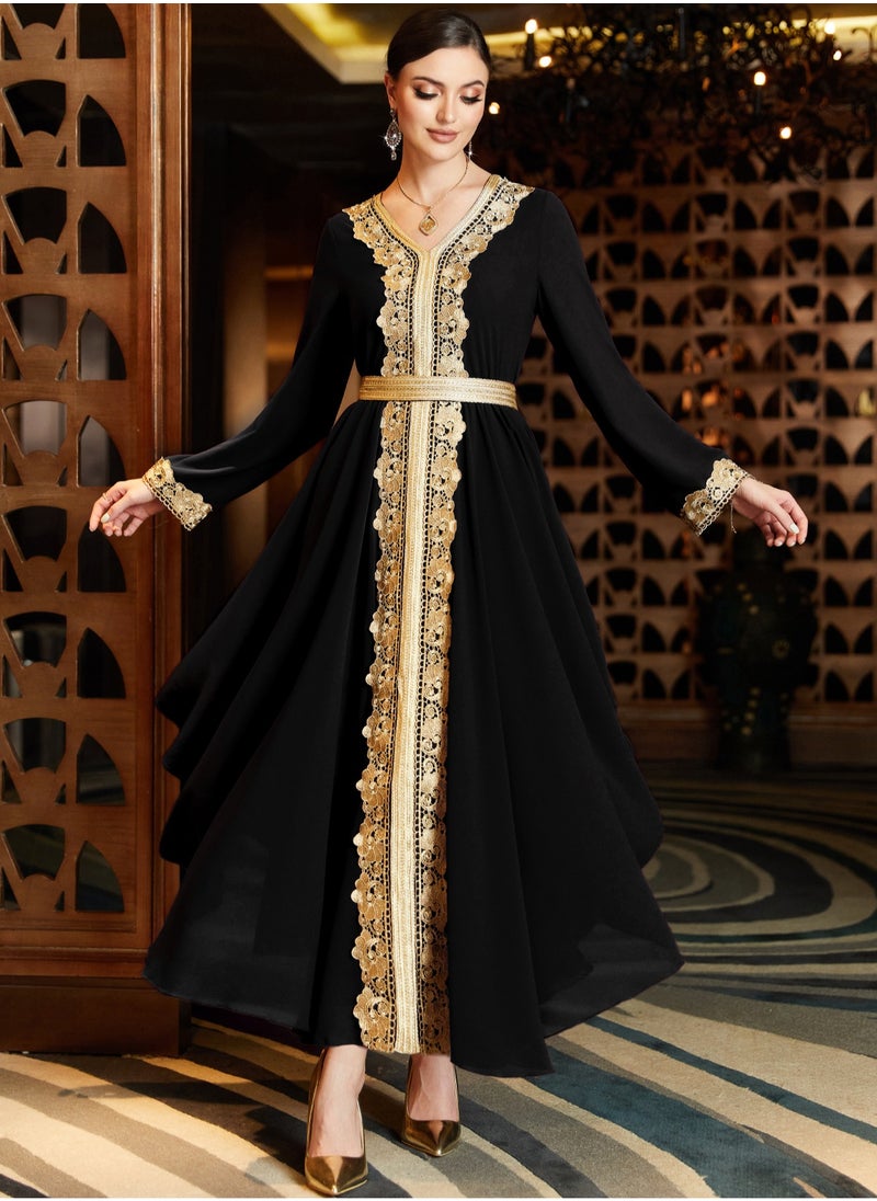 Generic - New Moroccan Dubai Kaftans Farasha Abaya Galabeya Caftan Long Gown Eid Ramada Dress Party Wear Formal Wear - Image 1