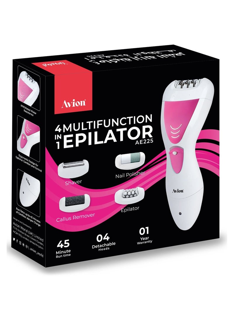 Avion 4 in 1 Multifunction Electric Epilator Set, with lady epilator, lady shaver, nail polisher and callus remover - Image 5