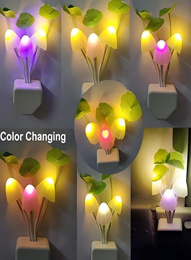 Oblivion Magic 3D LED Night Lamp 2Pcs - Smart Sensor Mushroom Flower Light with Auto On/Off, Multicolor Illumination for Bedroom, Corridor, and Home Decoration - Image 3