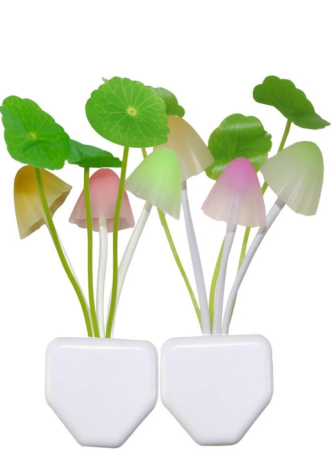 Oblivion Magic 3D LED Night Lamp 2Pcs - Smart Sensor Mushroom Flower Light with Auto On/Off, Multicolor Illumination for Bedroom, Corridor, and Home Decoration - Image 1