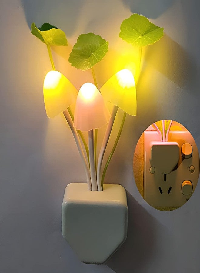 Oblivion Magic 3D LED Night Lamp 2Pcs - Smart Sensor Mushroom Flower Light with Auto On/Off, Multicolor Illumination for Bedroom, Corridor, and Home Decoration - Image 2