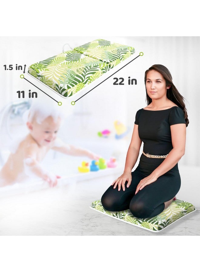 Sleepah Bath Kneeler and Elbow Kneeling Rest Pad Set for Baby Bathing - Waterproof Soft Memory Foam Mat Organizer Babies & Toddler Bathing Time Toys Sponge (Foral) - Image 4