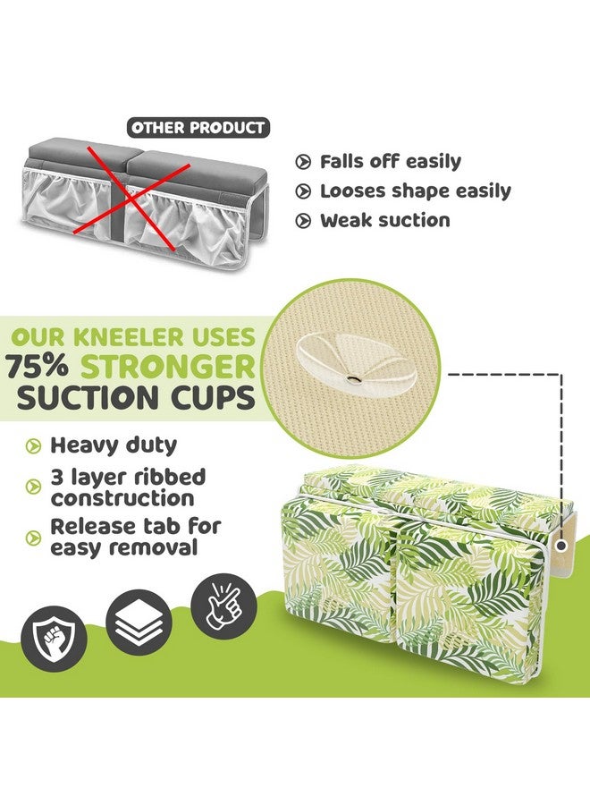 Sleepah Bath Kneeler and Elbow Kneeling Rest Pad Set for Baby Bathing - Waterproof Soft Memory Foam Mat Organizer Babies & Toddler Bathing Time Toys Sponge (Foral) - Image 3