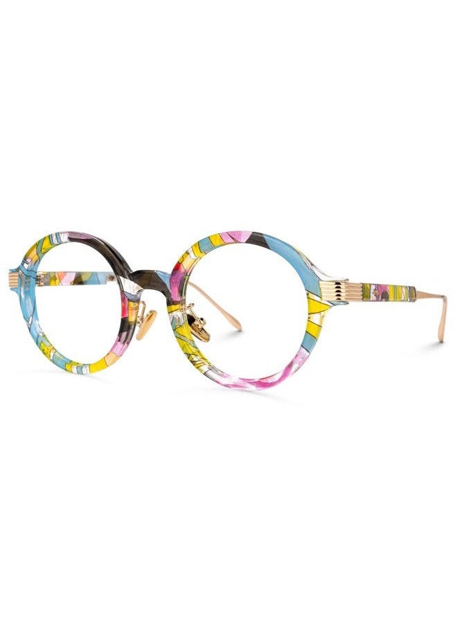 VOOGLAM Round Blue Light Blocking Glasses for Women Men Anti UV Eyestrain Eyewear Dylan GJGT000174-05 - Image 1