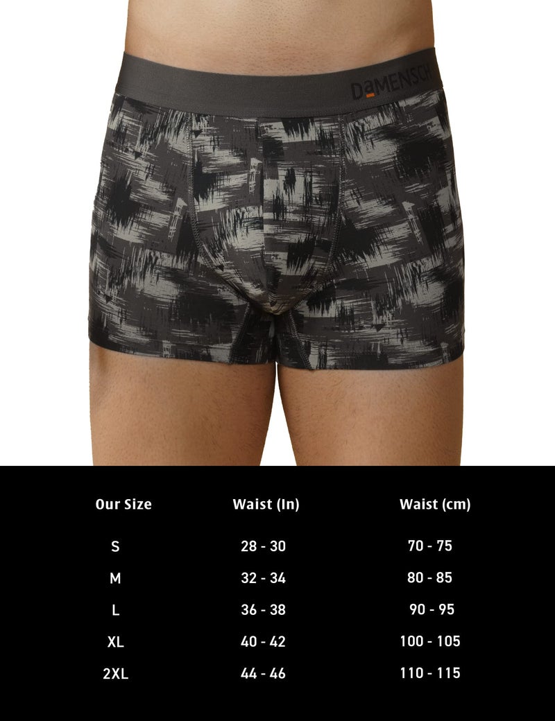 DAMENSCH Men's Deo-Cotton Deodorizing Printed Trunks- Pack of 1- Earth Red- Medium - Image 5