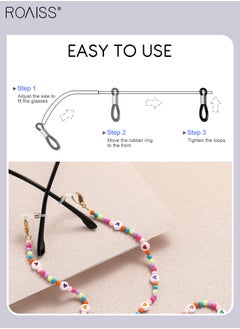 roaiss 3Pcs Kids Beaded Glasses Chains, Multi-Function Eyeglasses Cord, Eyewear Retainer, Mask Necklace Lanyard, Cute Sunglasses Holder for Boys Girls, Multicolor  - Image 5