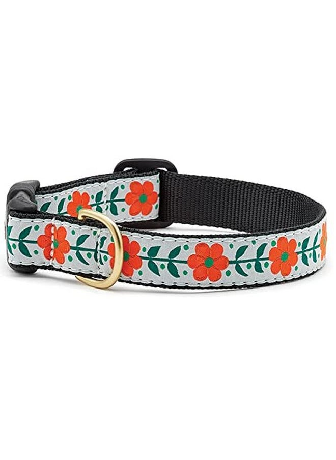 Up Country Up Country Orange You Pretty Pattern Dog Collar, X-Small (6 To 12 Inches) 5/8 Inch Narrow Width 