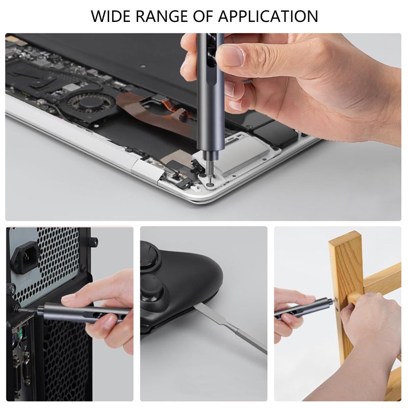 Rechargeable Electric Screwdriver 128 Pcs Bits Set Compact Tool for Home Office Repair - Image 3