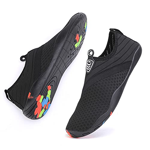 Vsufim Quick-Dry Water Sports Barefoot Shoes Aqua Socks for Swim Beach Pool Surf Yoga for Women Men (10 Women/9 Men) - Image 2