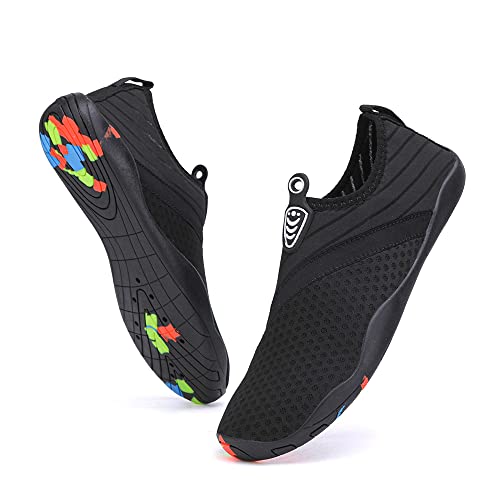 Vsufim Quick-Dry Water Sports Barefoot Shoes Aqua Socks for Swim Beach Pool Surf Yoga for Women Men (10 Women/9 Men) - Image 1
