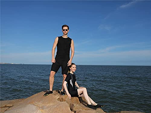 Vsufim Quick-Dry Water Sports Barefoot Shoes Aqua Socks for Swim Beach Pool Surf Yoga for Women Men (10 Women/9 Men) - Image 4