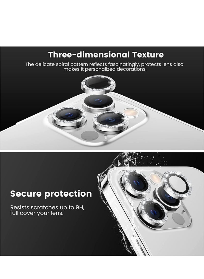 ELTRAZONE [3+3PCS] for iPhone 14 Pro - iPhone 14 Pro Max Camera Lens Protector, 9H Tempered Glass Camera Cover Screen Protector Metal Individual Ring for iPhone 14 Pro 6.1 inch /14 ProMax 6.7 inch 2022 - Image 2