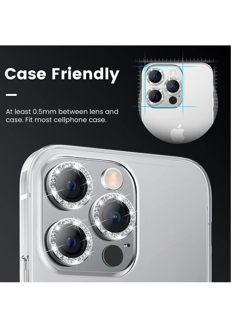 ELTRAZONE [3+3PCS] for iPhone 14 Pro - iPhone 14 Pro Max Camera Lens Protector, 9H Tempered Glass Camera Cover Screen Protector Metal Individual Ring for iPhone 14 Pro 6.1 inch /14 ProMax 6.7 inch 2022 - Image 3