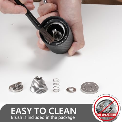 TIMEMORE Chestnut C2S Manual Coffee Grinder Stainless Steel S2C Conical Burr Coffee Grinder, Capacity 25g Hand Coffee Bean Grinder, Double Bearing Positioning, Black - Image 4