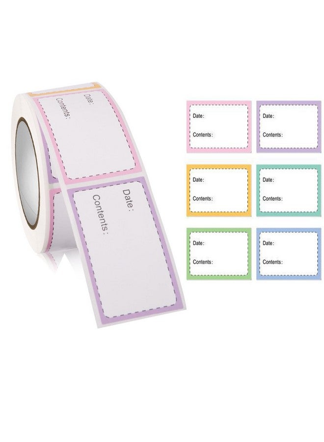 Citihomy 500PCS Food Labels Stickers, Freezer Labels Removable Food Storage Freezer Tape to Write on, 1x2Inch Adhesive Food Date Canning Labels for Jars Daycare Bottle Labels Food Containers - Image 1