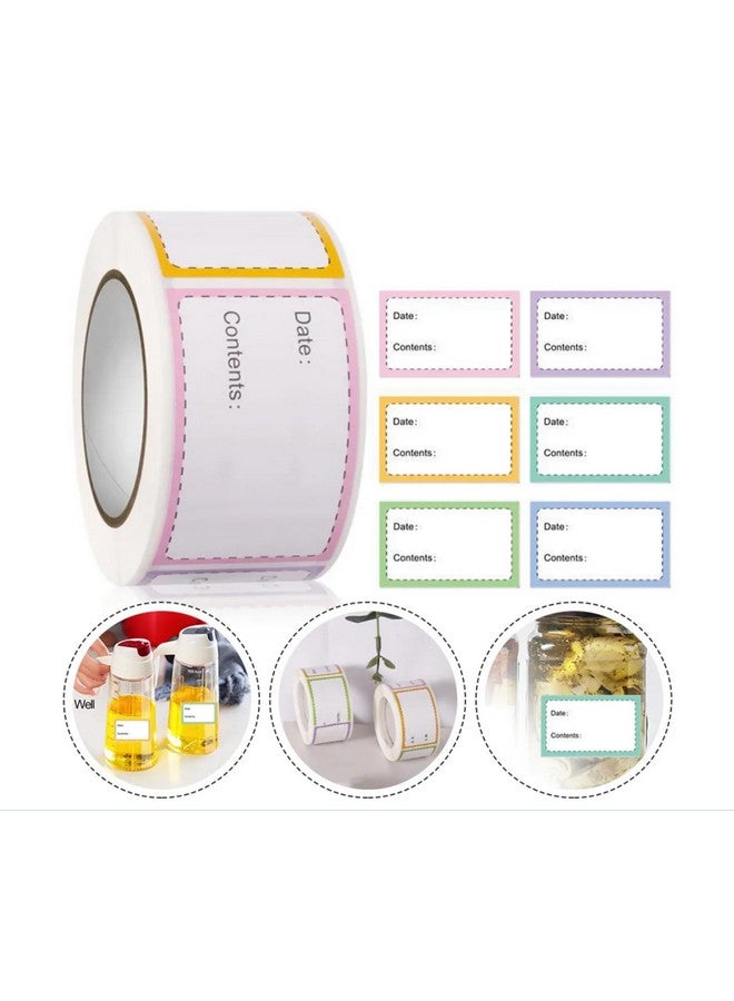 Citihomy 500PCS Food Labels Stickers, Freezer Labels Removable Food Storage Freezer Tape to Write on, 1x2Inch Adhesive Food Date Canning Labels for Jars Daycare Bottle Labels Food Containers - Image 4