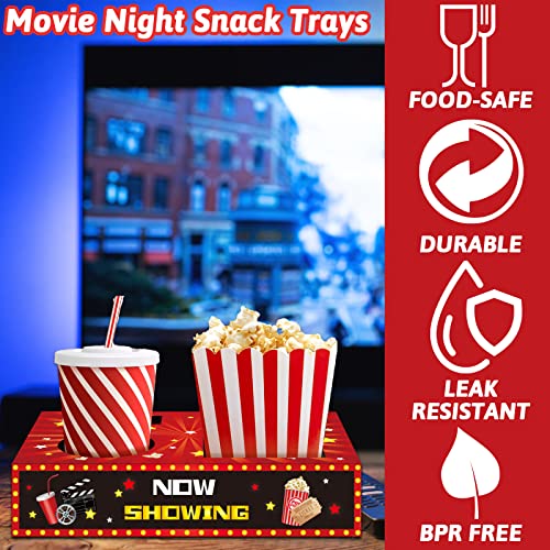 OBUSATT 32Pcs Movie Night Snack Trays Hold Popcorn Candy Food Drink, Movie Theater Popcorn Holder Disposable Movie Boxes Supplies for Kid's Birthday Party Concession Stand Carpet Family - Image 4