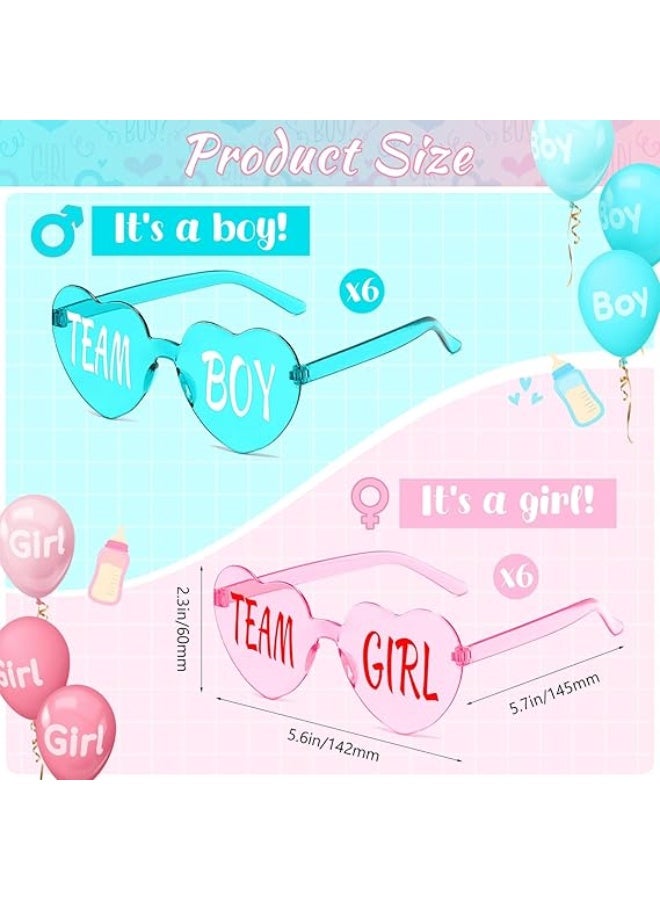10-piece Gender Reveal Party Decoration – Glasses Set A fun party accessory set consisting of 5 pink "Team Girl" glasses and 5 blue "Team Boy" glasses – perfect for gender reveal celebrations - Image 3