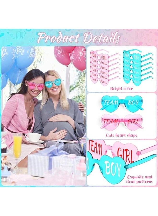 10-piece Gender Reveal Party Decoration – Glasses Set A fun party accessory set consisting of 5 pink "Team Girl" glasses and 5 blue "Team Boy" glasses – perfect for gender reveal celebrations - Image 2