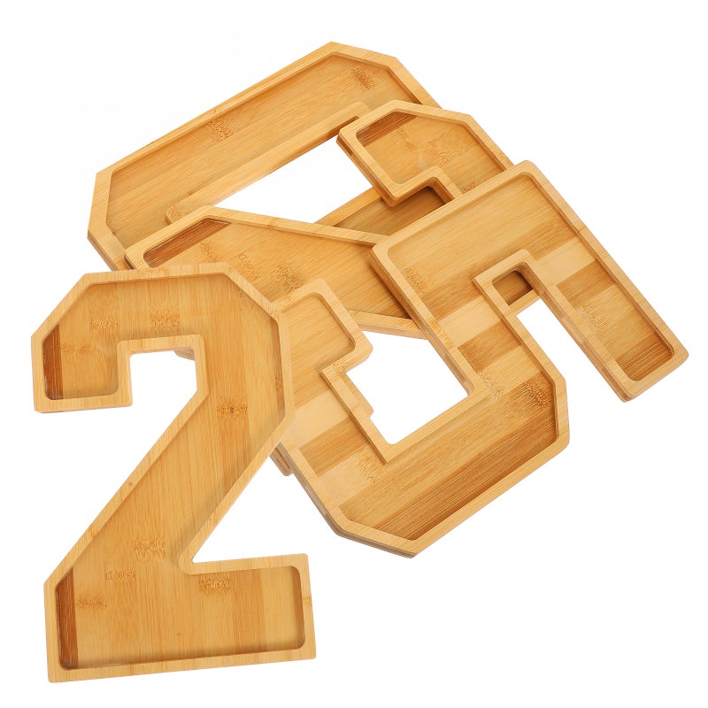 1 Set Number Charcuterie Tray Fillable Large Number 2025 Charcuterie Board New Year Decoration - Image 1