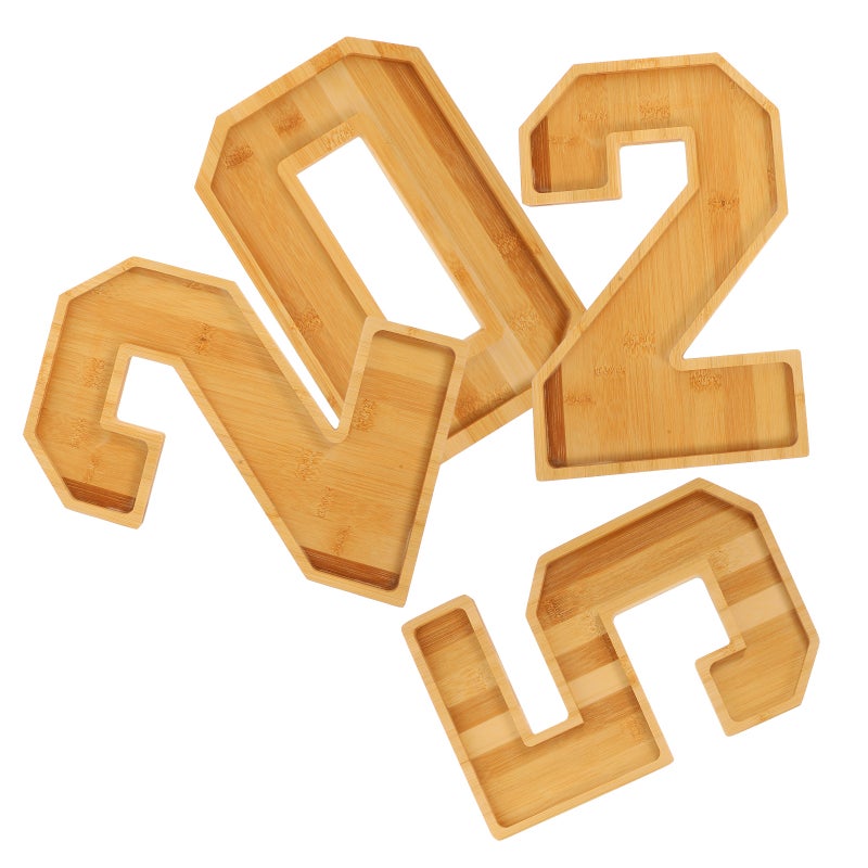 1 Set Number Charcuterie Tray Fillable Large Number 2025 Charcuterie Board New Year Decoration - Image 4